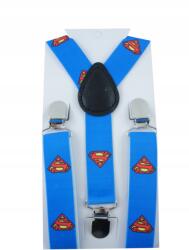  Fiú nadrágtartó kék szuperhős superman születésnapi balik (SBSD)