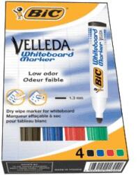 BIC MARKER VELLEDA PENTRU WHITEBOARD, 4 buc/set (470610) - officeclass
