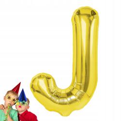  Fólia Léggömb arany "j" betű 40cm szülinapi zsúrhoz