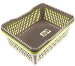 Plafor kosár A4 38, 5x25, 7x6, 6cm, áttört, 3 szín, műanyag (697-00)