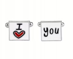  Mandzsettagombok ing Vőlegény Menyasszony Esküvő Évforduló Férj (SPINKI I LOVE YOU)