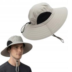  Napvédő sapka állítható bézs Safari Bucket Hat hálóval