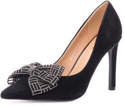 Epica Pantofi dama eleganti din piele naturala intoarsa, Epica, 36A122-A1517-015A2, negru
