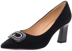 Epica Pantofi dama eleganti din piele naturala intoarsa, Epica, 36A30-A1451-015A2, negru