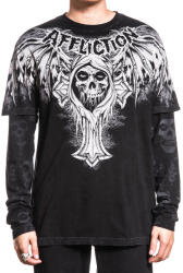 AFFLICTION tricou bărbătesc cu mânecă lungă MISFITS - BAT 2FER - negru - AFFLICTION - A30415-BLLB