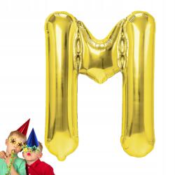  Fólia Léggömb arany M betű 40cm születésnapi party felirat készítéséhez