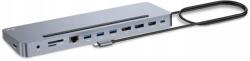 i-tec Usb-c Metal Ergonomikus 4K 3x Kijelző 2x Dp 1x Hdmi Lan Audio Power Del (C31FLAT2PDPRO)