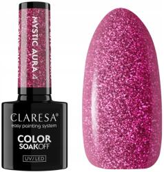 Claresa Hibrid Körömlakk Rózsaszín Mystic Aura szemcsékkel 4 5g (5903819832754)