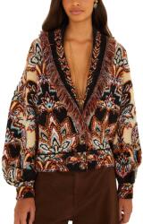 FARM RIO Jachetă Knit Fringe 360278-26086 tapestry dream cream