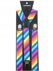  Nadrágtartó állítható színes szivárvány csíkos unisex előadás felvonulás (SWTM)