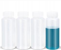  Laboratóriumi palackok Pp 200ml beosztással széles betöltőnyílással 4 db (SSy8d)