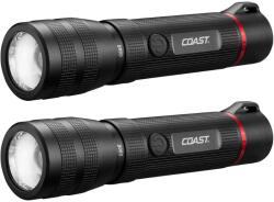 Coast Set 2 Lanterne LED COAST G60R 1000 Lumeni cu Focus Ajustabil, Reîncărcabile USB-C, IP67 Rezistente la Apă și Praf