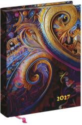 REALSYSTEM Agendă REALSYSTEM Librobello pentru femei B/6, cu pagini albe, model Fractal, 2027 (5421-60)