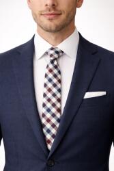 Férfi kockás nyakkendő prémium matt elegáns Barna Retro Stílus (HSIWM )