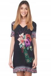 Desigual Ruha Desigual női elegáns mini fekete Boho Chic méret 38 (19SWVWAP/2000)