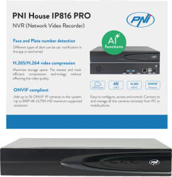 PNI NVR PNI House IP816 PRO cu 16 canale IP 8MP 4K (PNI-IP816)