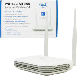 PNI NVR wireless PNI House WIFI800, 8 canale 5MP / 4 canale 4K, AI (PNI-WIFI800)