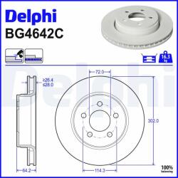 DELPHI Disc frana DELPHI BG4642C (BG4642C) - automobilus