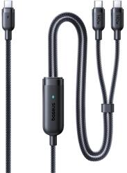 Baseus Cablu Baseus Flash 4 140W 2-in-1 Fast Charging USB-C, 1.5m, Negru (E0426X00) - vexio
