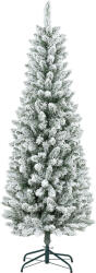 HOMCOM Pom de Crăciun Artificial Acoperit cu Zăpadă, Pom de Crăciun Îngust cu Bază Pliabilă, Ø65x180 cm, Verde | Aosom Romania (830-838V01GN)
