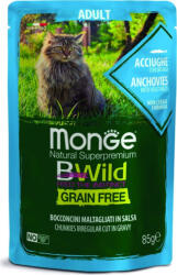 Monge BWild Grain Free Cat Adult - Szardella és zöldségek 85 g KARTON - 4 db
