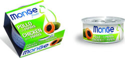 Monge Fruit Csirke & papaya 80 g KARTON - 4 db