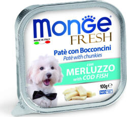 Monge Fresh Paté&Chunkies tőkehal 100 g KARTON - 4 db