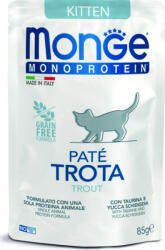 Monge MONOPROTEIN Pouch Paté KITTEN pisztráng 85 g KARTON - 4 db