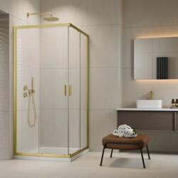 Radaway Cabina de dus patrata, cu usi culisante, auriu pal periat, Radaway Alienta Brushed Light Gold C 10239090-98-01 (10239090-98-01)