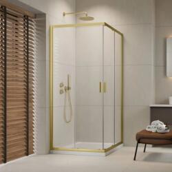 Radaway Cabina de dus dreptunghiulara, cu usi culisante, auriu pal periat, Radaway Alienta Brushed Light Gold D 10258090-98-01 (10258090-98-01)