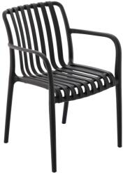 Garden Line Scaun de grădină din plastic cu filtru UV 45, 5x57x81cm negru 66603 (FAT8649)