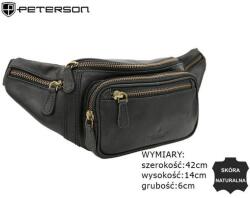 PETERSON Férfi Bőr Ővtáska Ptn 2506-Olh-8519 Black (ZLK-ptn-2506olh8519-b-78750968)