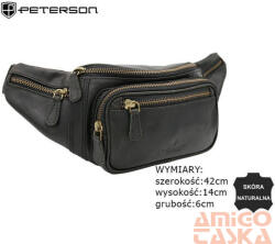 Peterson Férfi Bőr Ővtáska Ptn 2506-Olh-8519 Black (PTN 2506-OLH-8519 B)