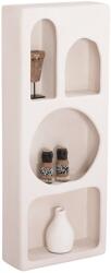  Raft de perete Santorini, MDF, alb crem, 47.5x18x120 cm (UE-HM18069) Raft