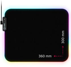 LORGAR Steller 913, Gaming mouse pad, High-speed surface, anti-slip rubber base, RGB backlight, USB connection, Lorgar WP Gameware support, size: 360mm x 300mm x 3mm, weight 0.250kg "LRG-GMP913 (L2-LRG-GMP91 Mouse pad