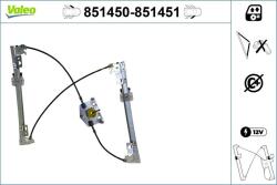 VALEO Mecanism actionare geam VALEO 851451 (851451)