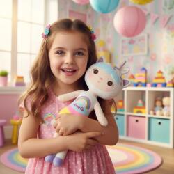 Păpușenia Păpușă Personalizată Unicorn Curcubeu Papusa