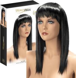  Paróka hosszú fényes fekete haj frufruval a World Wigs World WIGS-től (3479225403915)