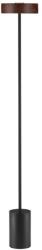Nova Luce Черна/в тъмно естествен цвят метална LED подова лампа (височина 135 cm) Thea - Nova Luce (9695294)