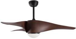 Nova Luce Матово черно/в тъмно естествен цвят метално LED осветително тяло за таван със стъклен абажур Breeze - Nova Luce (5267611)