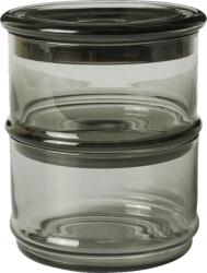 Ferm Living Recipiente pentru depozitare cu capac Boya 10, 5 cm, fumurii, 2 buc (1104274258)