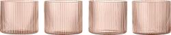 Ferm Living Pahare Ripple scunde 200 ml roz, 4 buc (1104274221) Pahar