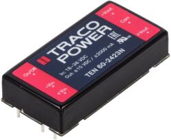 Traco Power Convertor DC/DC 60W, 15V/-15V, 2 ieșiri (TEN 60-2423N)