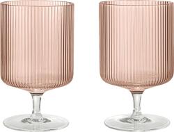 Ferm Living Pahare pentru vin Ripple roz 2 buc (1104274223) Pahar