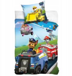 Carbotex Paw Patrol pamut ágyneműhuzat 155x220 50x70 Gyerek járművekkel (PAW213401)