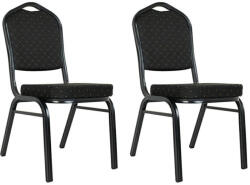 King Home Heron Bankett Szék Acél Fekete Arany Mintás 2 db-os Szett (KHM-5900168832978-SET2)