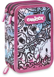 CARIOCA Penar echipat cu 2 compartimente Carioca Comics, bleu-roz (CA-131551) Penar