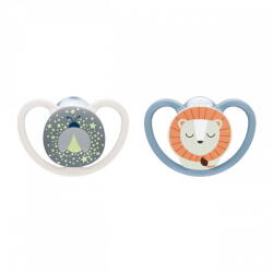Nuk Soother Perfect Match Air Night FIREFLY/LION 0-6m 2pc (59259-NUK-10175351)