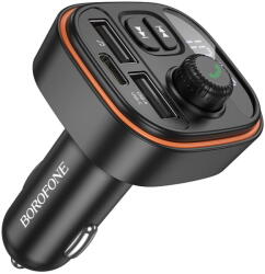 BOROFONE Modulator pentru Masina BT5.0, 2x USB, Type-C, MP3 - Borofone Heroic (BC59) - Black (KF2359831)