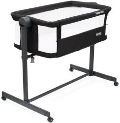 Baby Mix Rose Baby Mix bedside crib black (56415-BM-cosleeper-black)